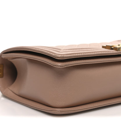 Chanel Caviar Quilted New Medium Boy Flap Beige 9 of 10