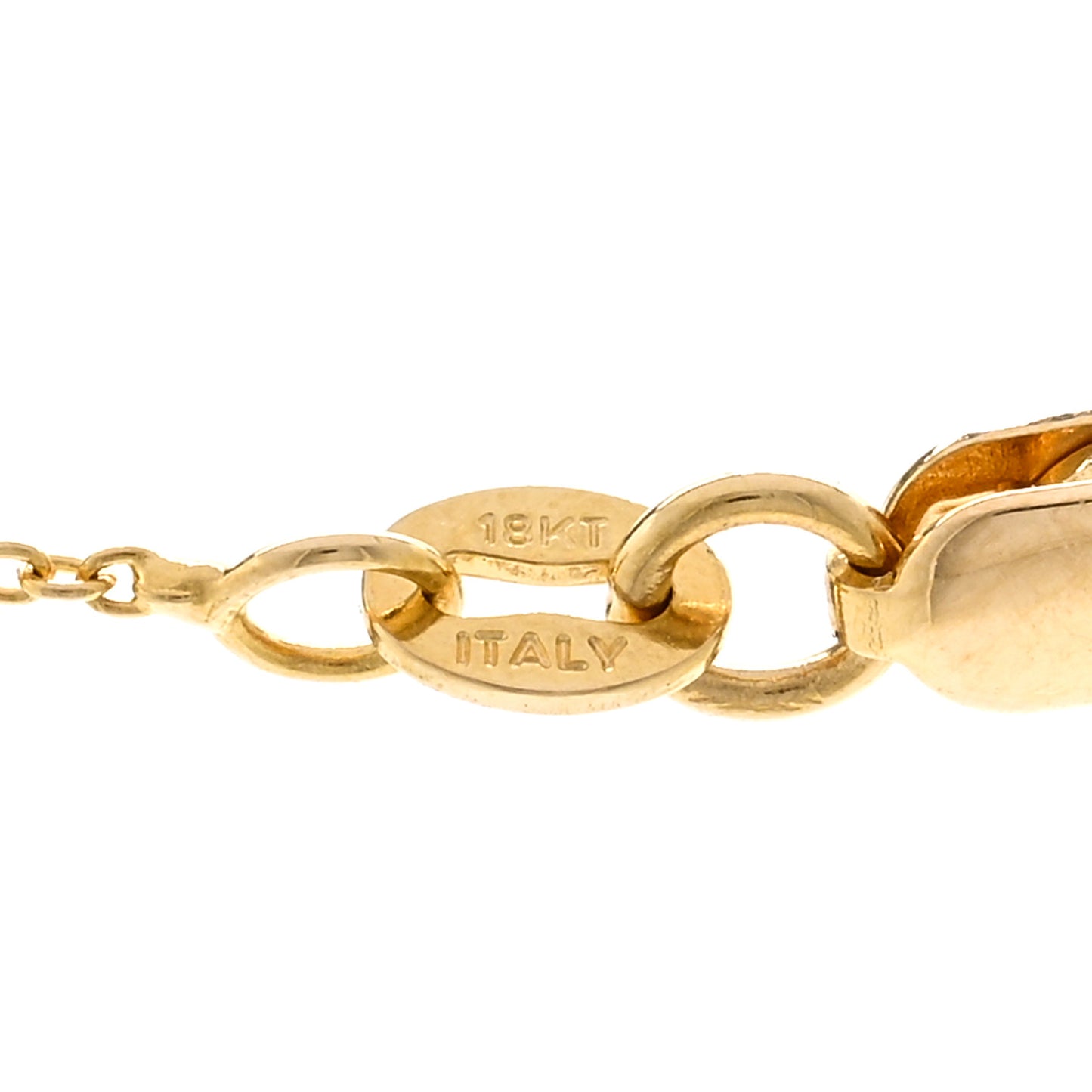18K Yellow Gold Diamond Tiny Treasures Lock Pendant Necklace