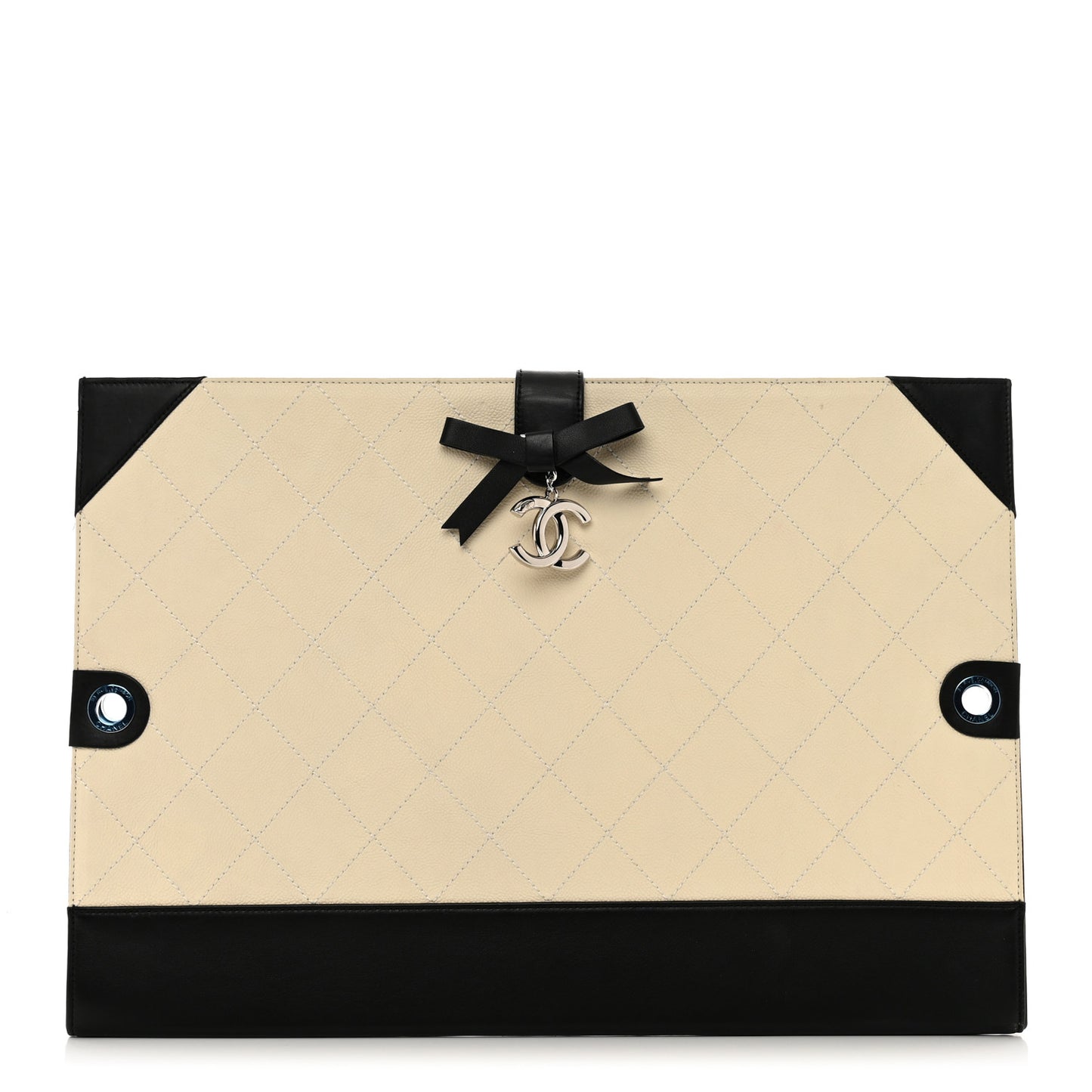 Caviar Stitched Bowtie Drawing Portfolio Dark White Black