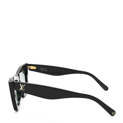 Louis Vuitton Acetate LV Fame Cat Eye Sunglasses Z1723W Black 3 of 7