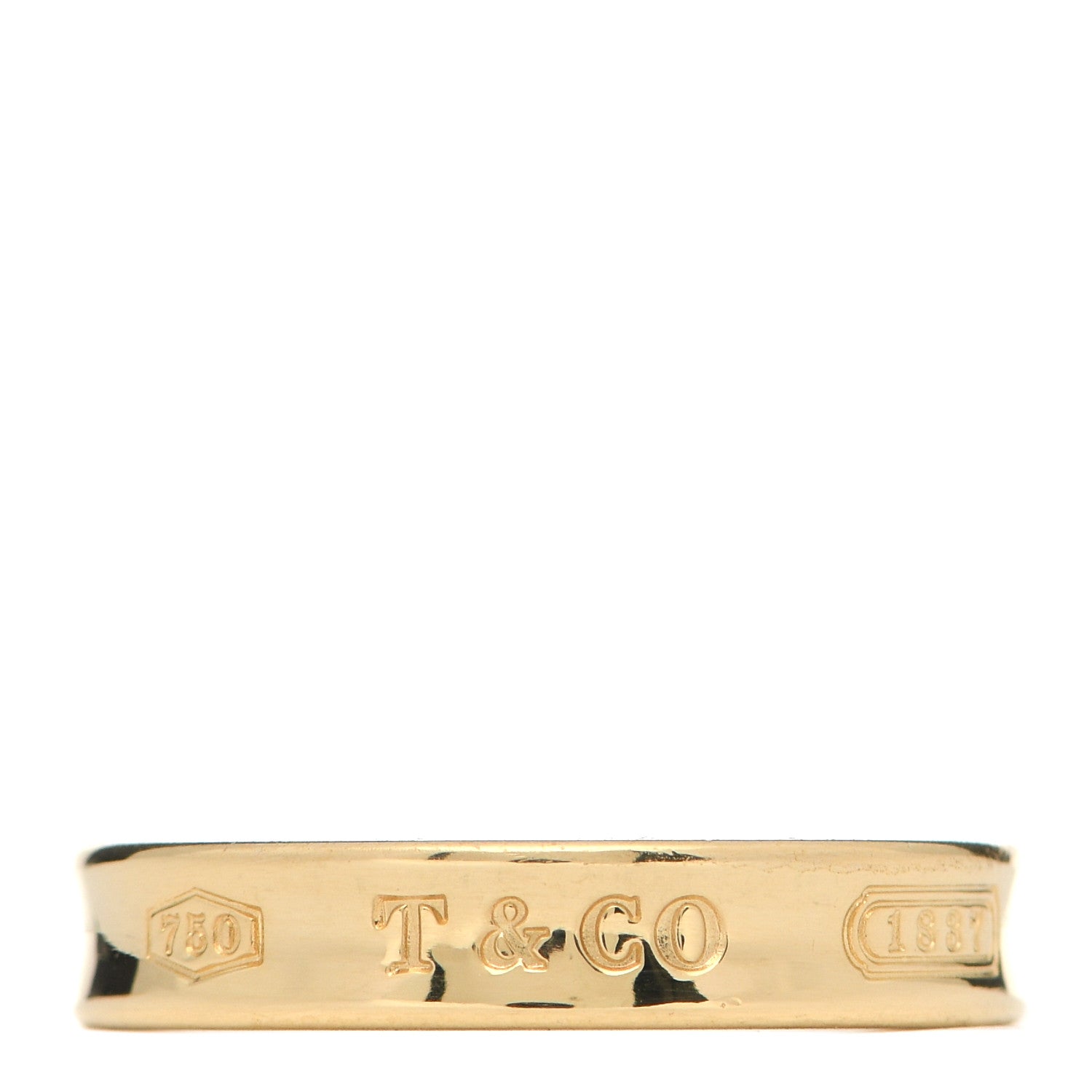Tiffany 18K Yellow Gold Narrow 1837 Ring 52 6 1 of 5