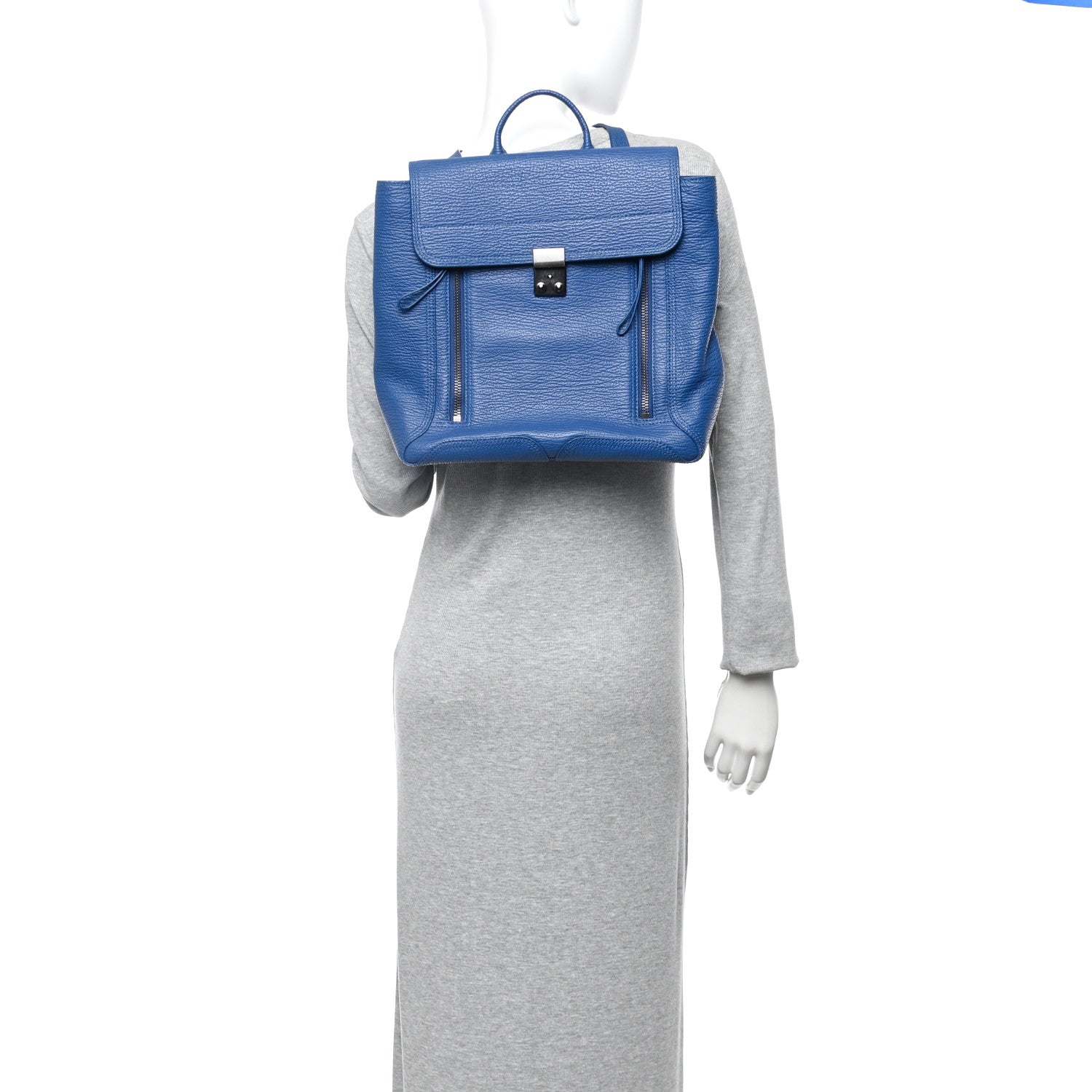 3.1 Phillip Lim Textured Calfskin Pashli Backpack Cobalt 2 of 9