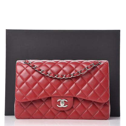 Chanel Caviar Quilted Jumbo Double Flap Red 11 of 11