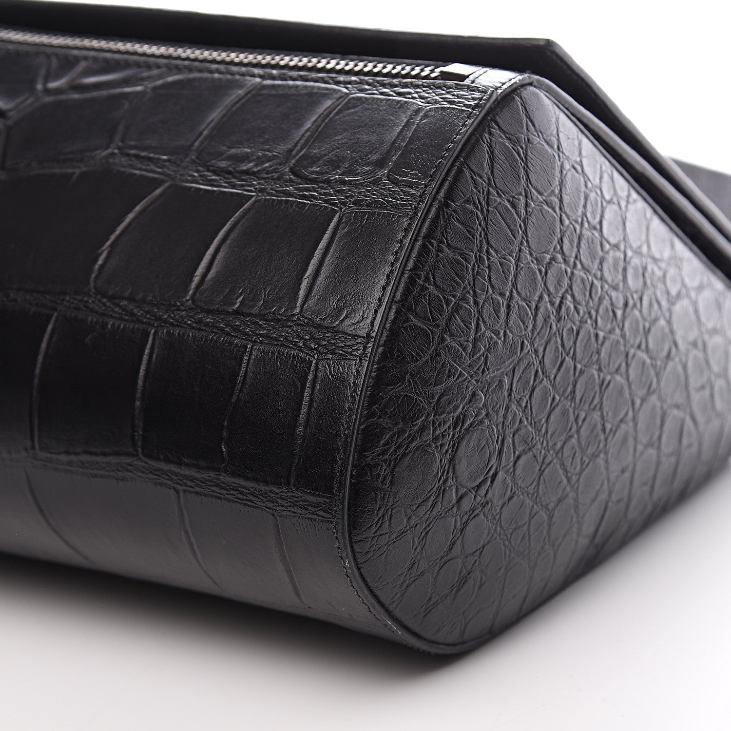 Givenchy Calfskin Crocodile Embossed Medium Pandora Box Crossbody Bag Black 8 of 9