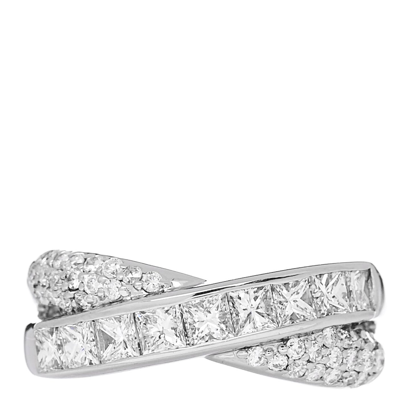 Platinum Diamond 1.20ctw Crossover Band Ring  52 6