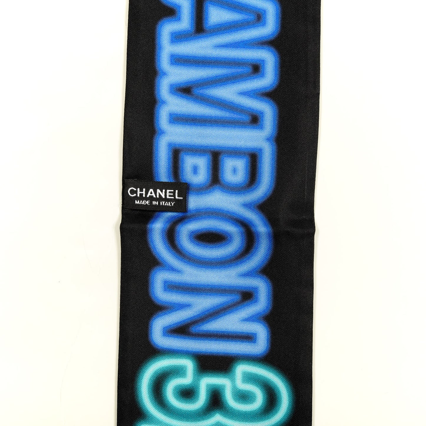 Silk Neon CC Bandeau Scarf Black Multicolor