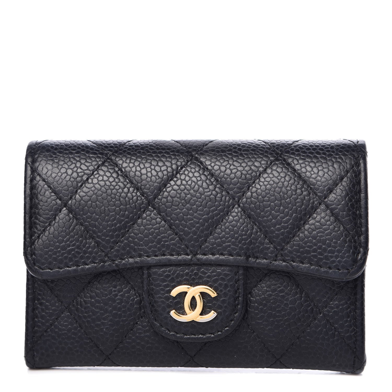 Chanel Caviar Quilted Flap Card Holder Black 1 of 9
