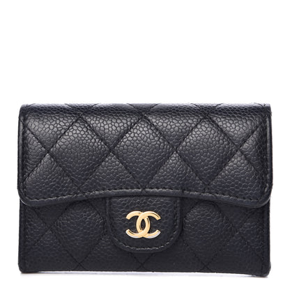 Chanel Caviar Quilted Flap Card Holder Black 1 of 9