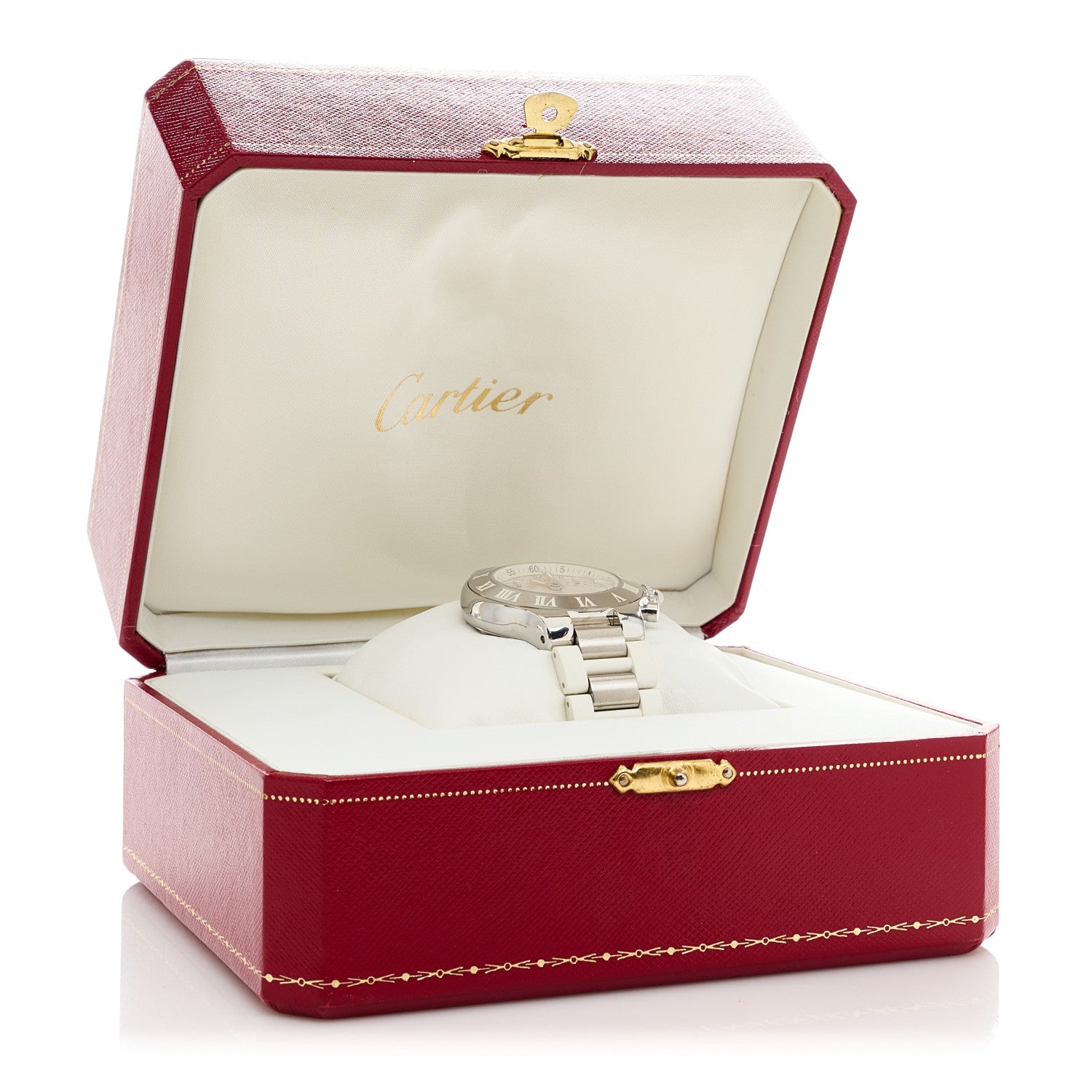 Cartier Stainless Steel Rubber 38mm Must 21 Chronoscaph Quartz Watch 5 of 5