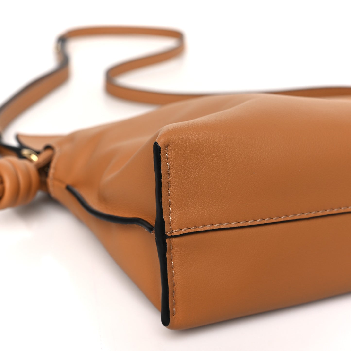 Calfskin Mini Flamenco Knot Clutch Warm Desert