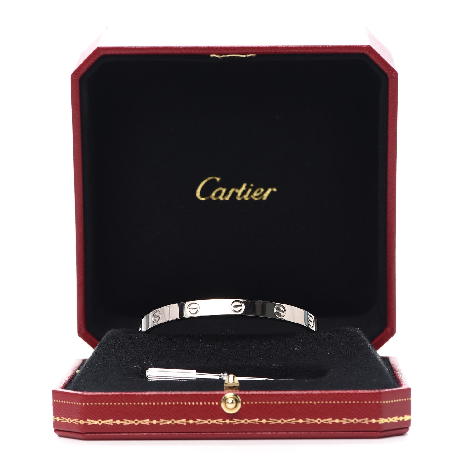 Cartier 18K White Gold LOVE Bracelet 18 7 of 7