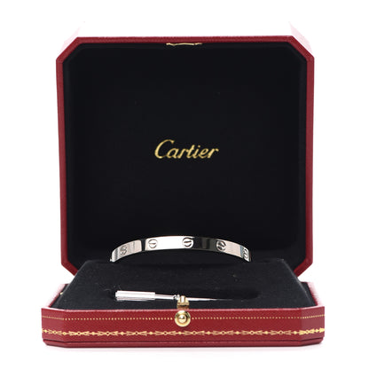 Cartier 18K White Gold LOVE Bracelet 18 7 of 7