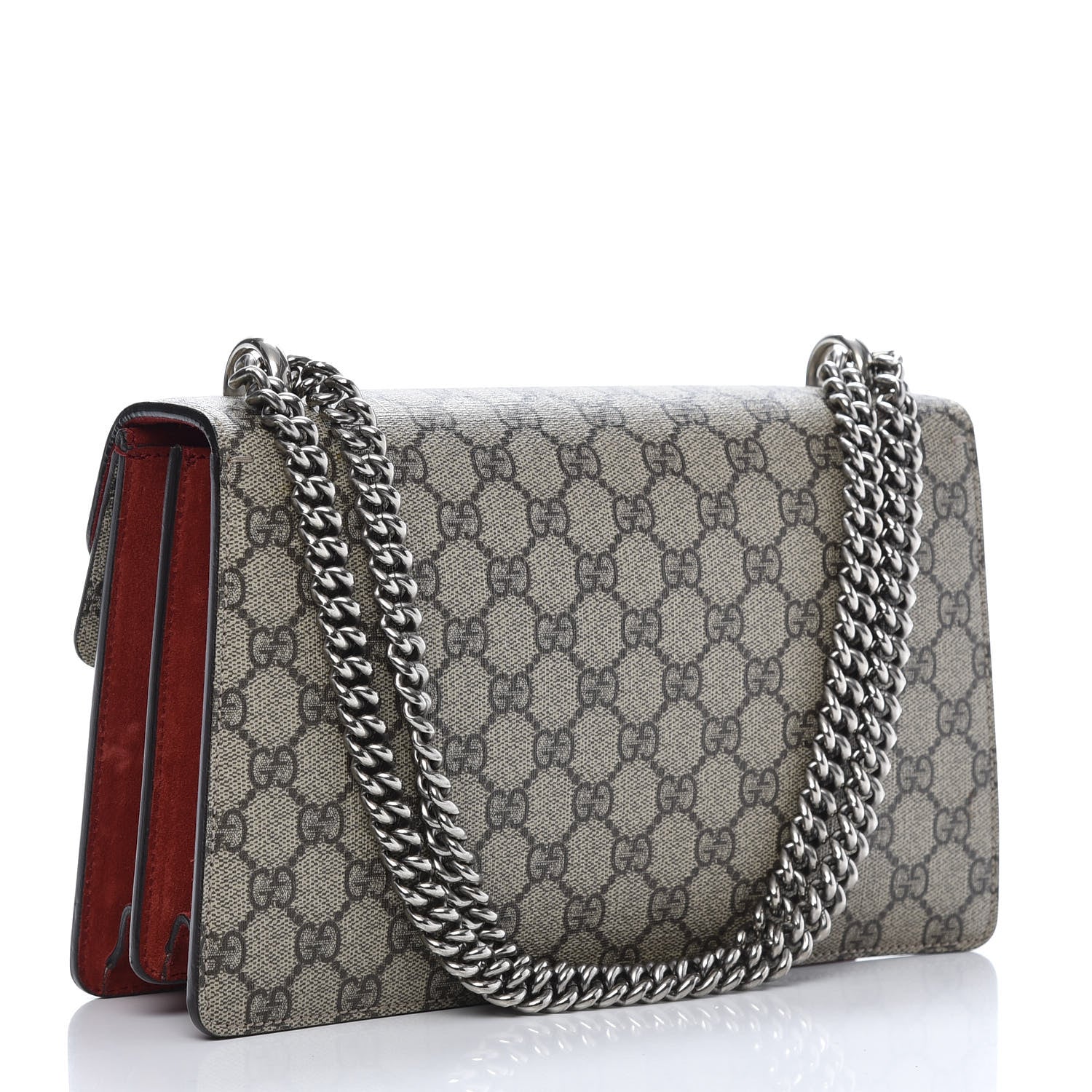 Gucci GG Supreme Monogram Small Dionysus Shoulder Bag Red 3 of 11