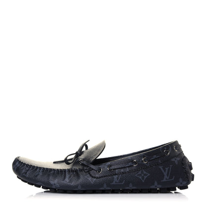Louis Vuitton Monogram Eclipse Mens Arizona Car Shoe Moccasin Loafers 9.5 1 of 7