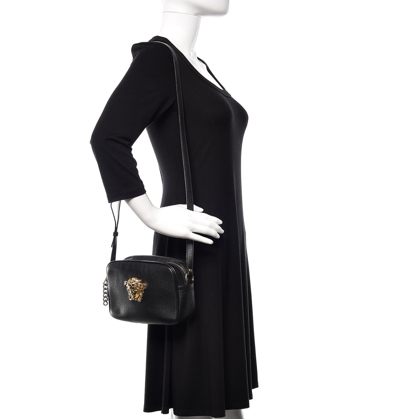 Calfskin Palazzo Camera Bag Black