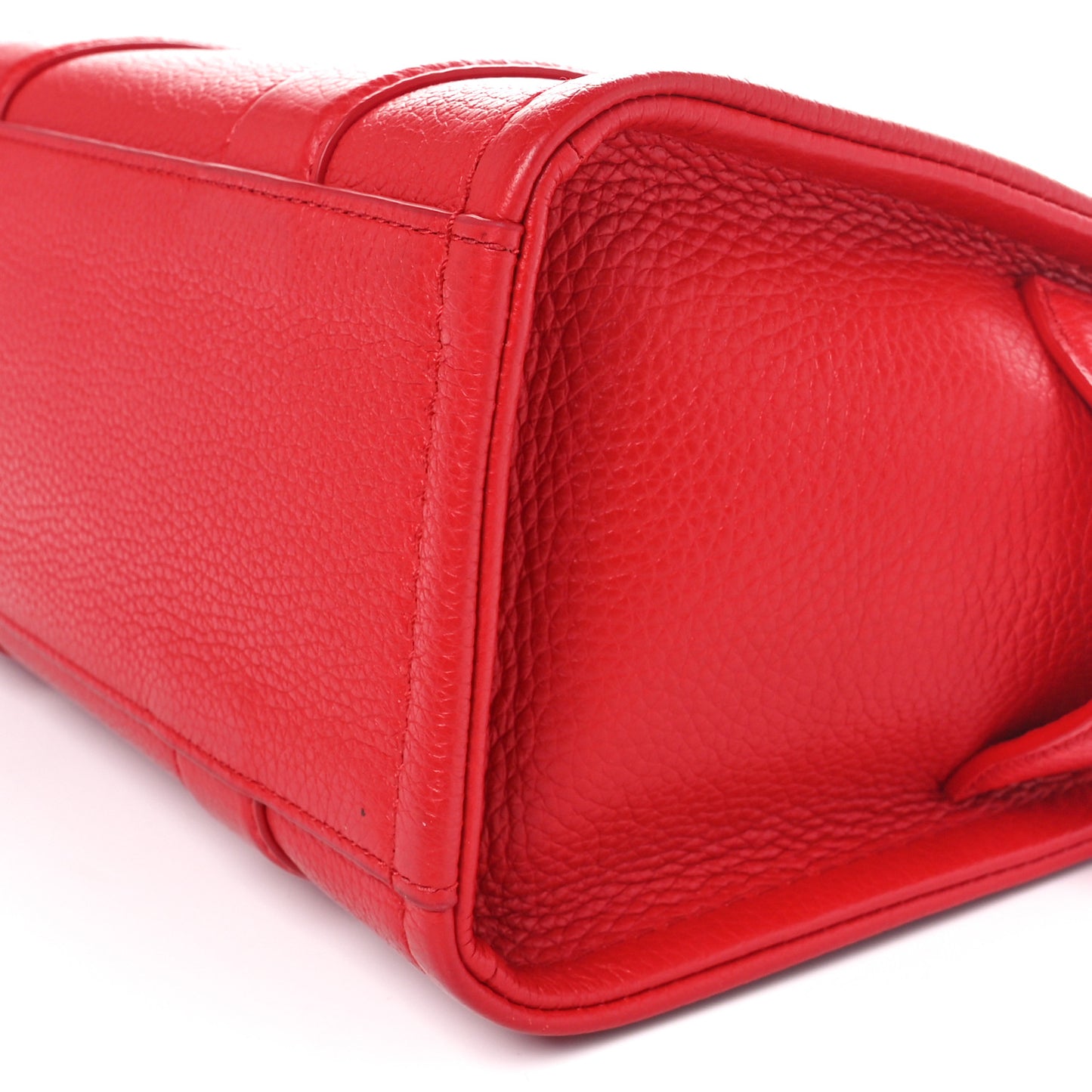 Grained Calfskin Small The Tote Bag Red