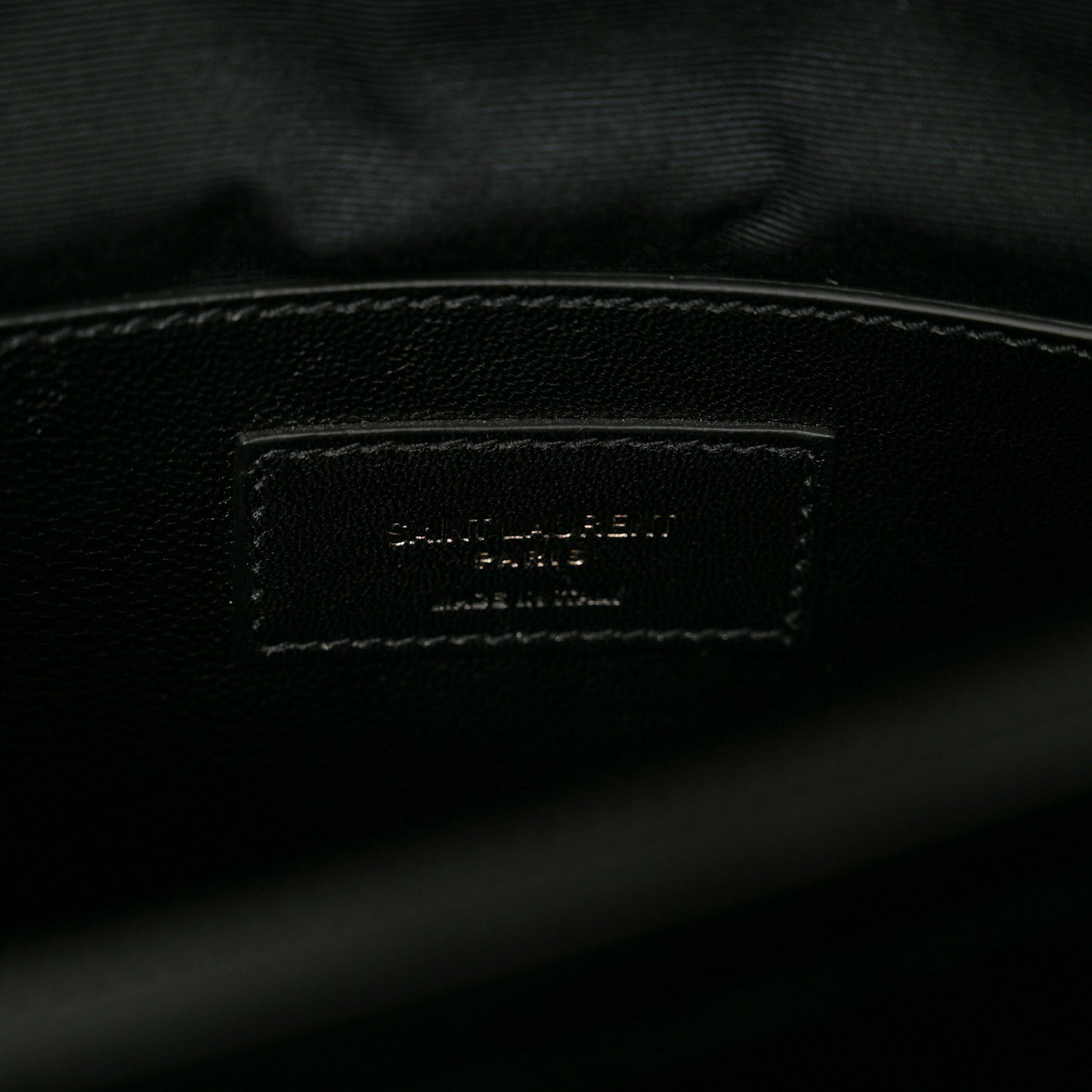 Sheepskin Matelasse Chevron Monogram Monochrome Large College Satchel Black