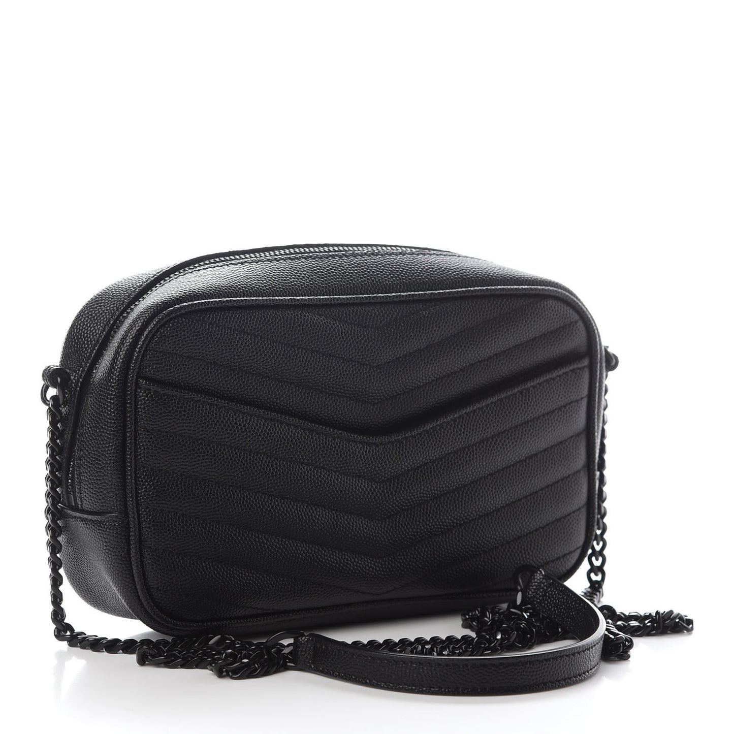 Grain De Poudre Matelasse Monogram Mini Lou Camera Bag Black