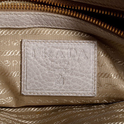 Prada Cervo Antik Shopping Satchel Bianco 6 of 11