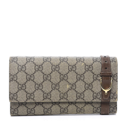 Gucci GG Supreme Monogram Nice Continental Wallet Maple Brown 1 of 13