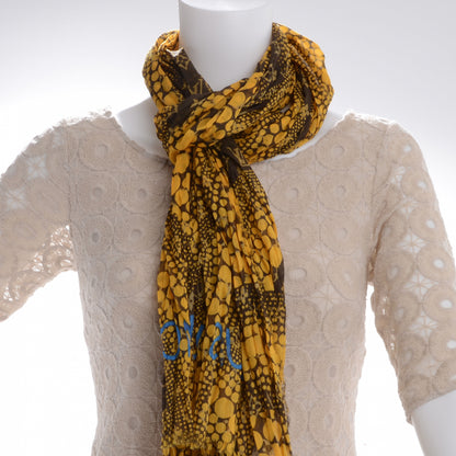 Louis Vuitton Cotton Monogram Kusama Infinity Dots Pareo Scarf Yellow 3 of 4