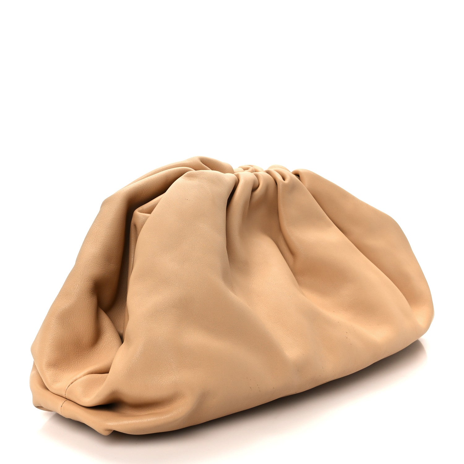 Bottega Veneta Smooth Butter Calf The Pouch Oversized Clutch Almond 3 of 11