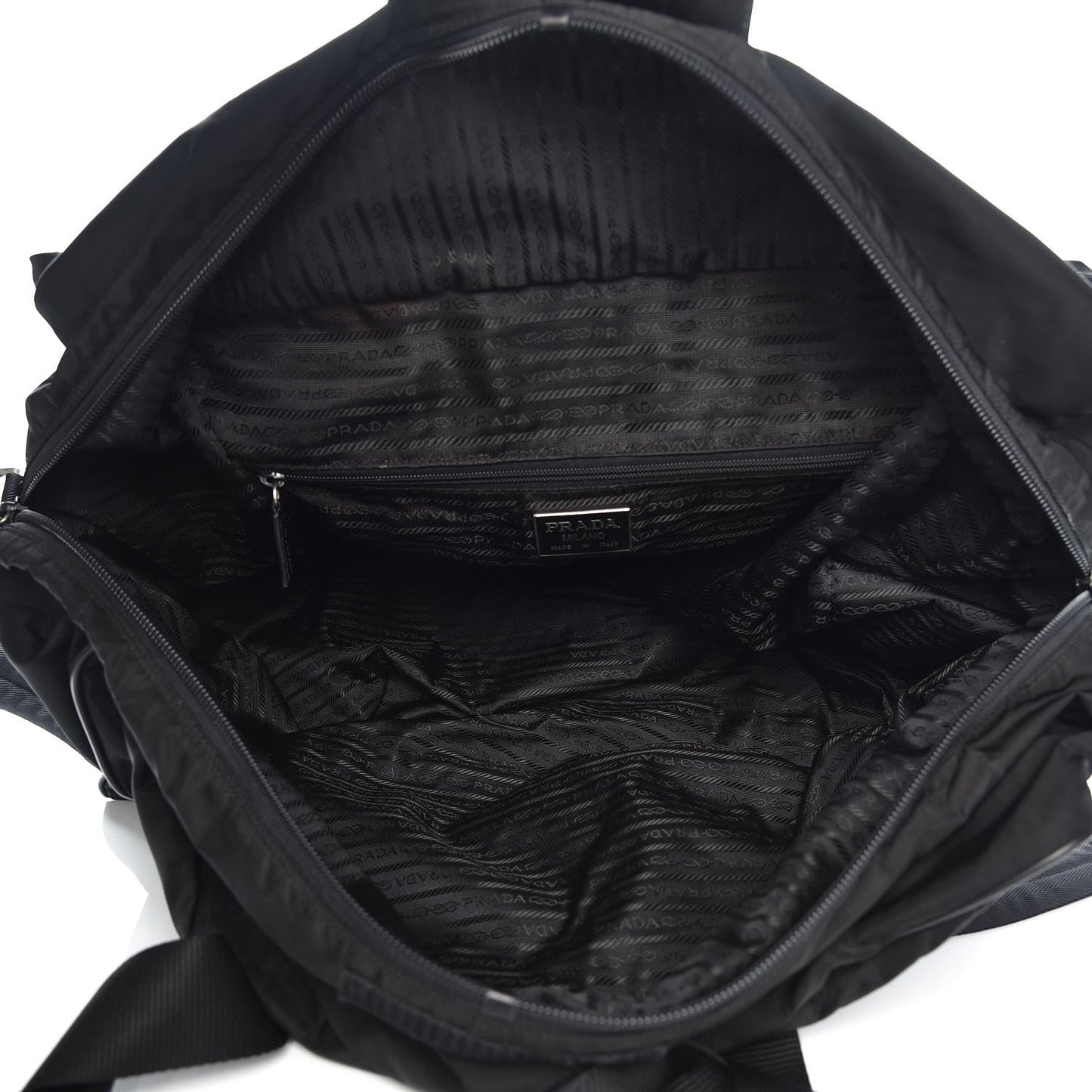 Tessuto Nylon Saffiano Weekender Black