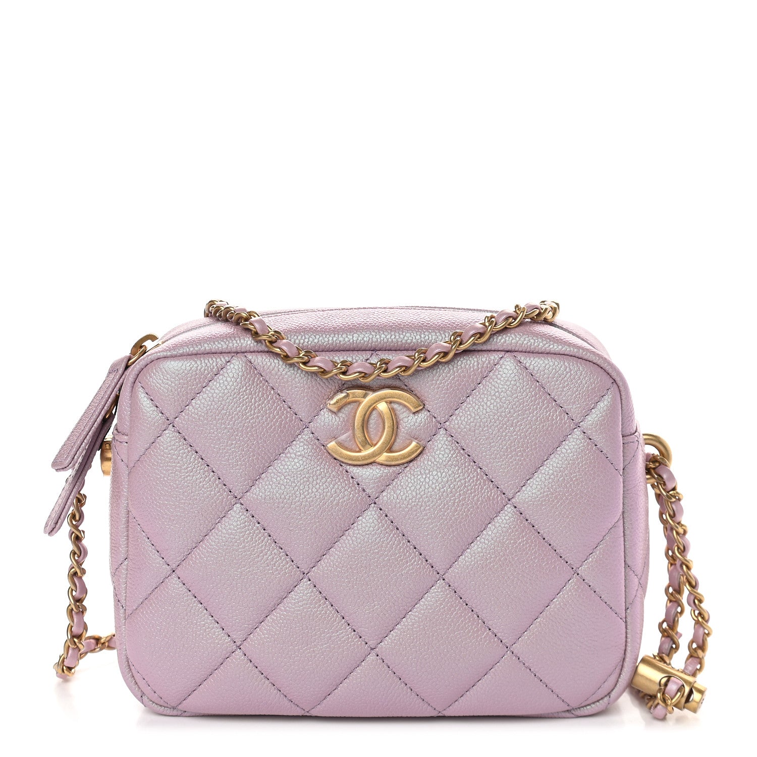 Chanel Iridescent Caviar Quilted Mini My Perfect Camera Case Pink 1 of 9