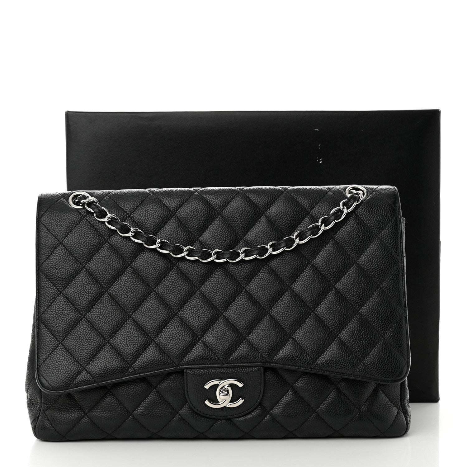 Chanel Caviar Quilted Maxi Single Flap Black 14 of 14