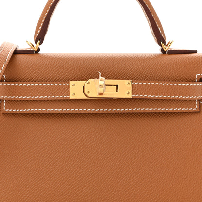 Hermes Epsom Mini Kelly Sellier 20 Gold 7 of 10