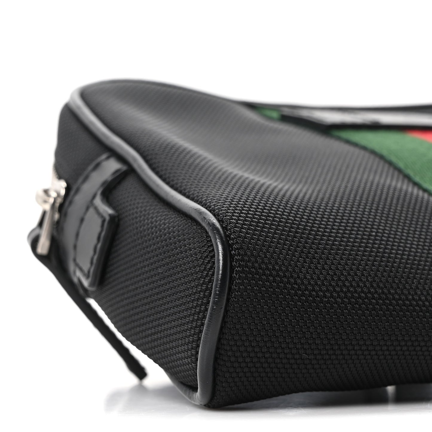 Canvas Web Slim Belt Bag Black
