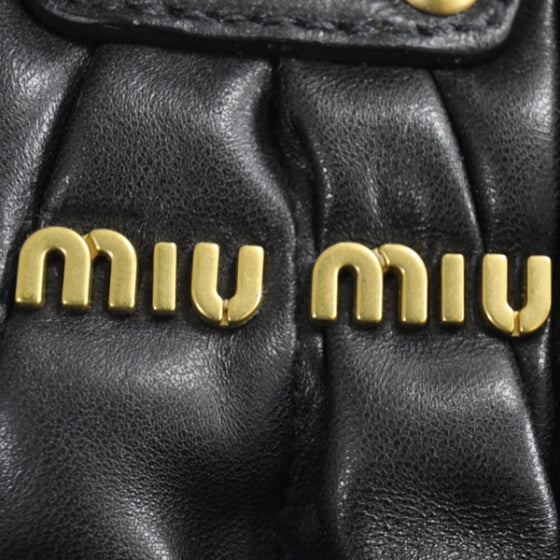 Miu Miu Leather Matelasse Tote Black 1 of 1