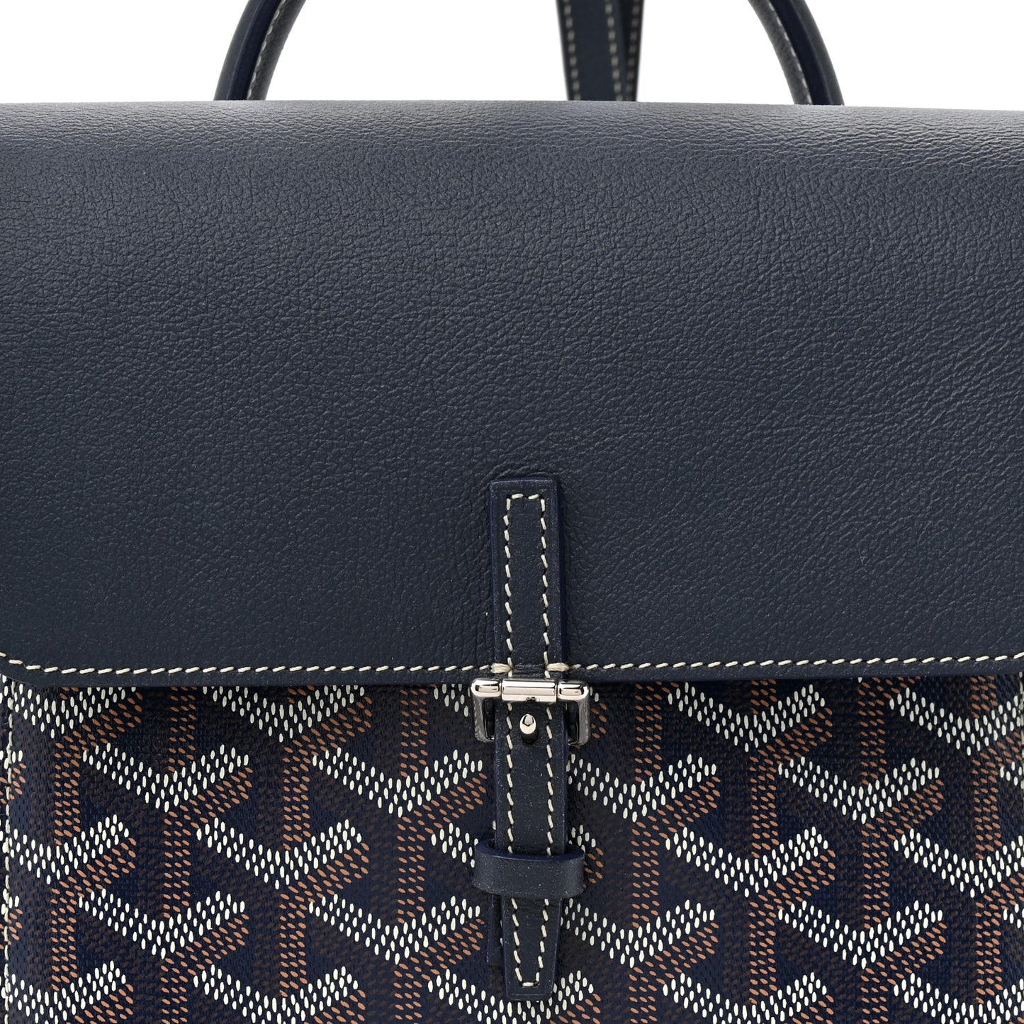 Goyardine Calfskin Mini Alpin Backpack Navy