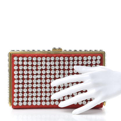 Valentino Garavani Crystal Embellished Clutch Bag Red 2 of 10