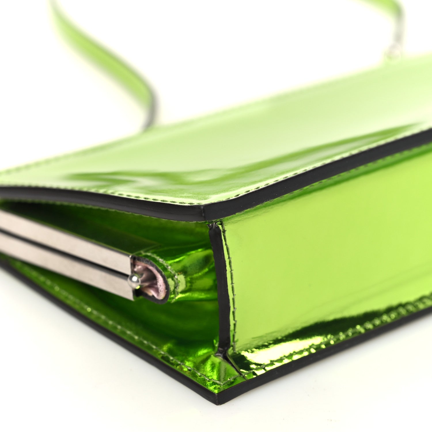 Jimmy Choo Metallic Patent Clutch Green 8 of 9