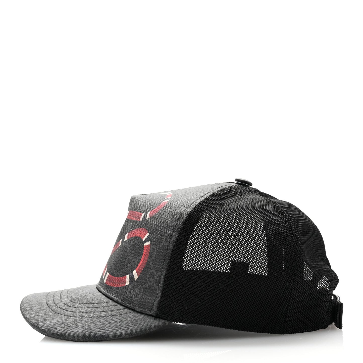 GG Supreme Monogram Kingsnake Print Baseball Hat M Black
