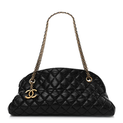 Chanel Aged Calfskin Quilted Medium Just Mademoiselle Black 1 of 12