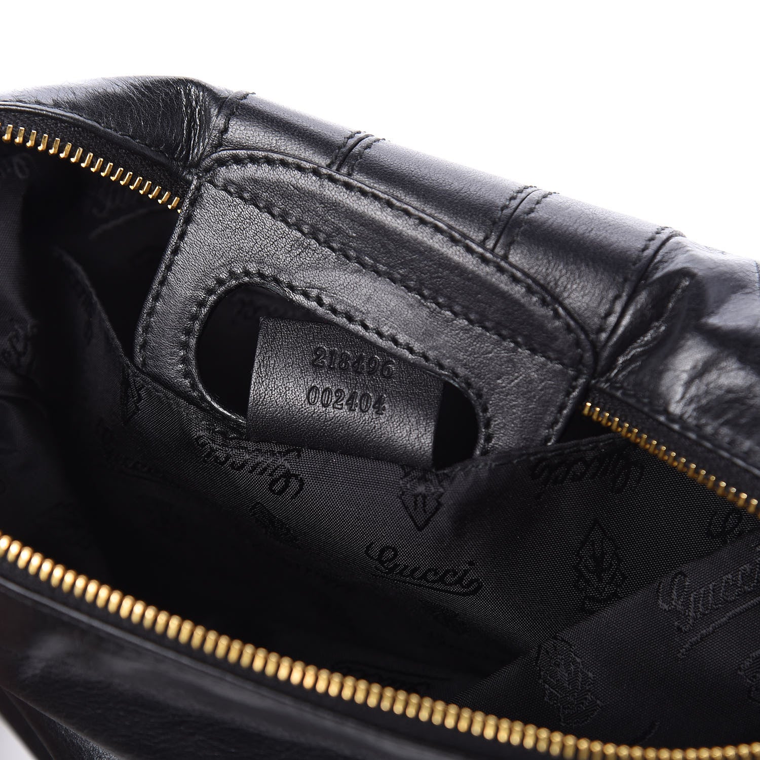Gucci Calfskin Lucy Folded Clutch Black 9 of 10