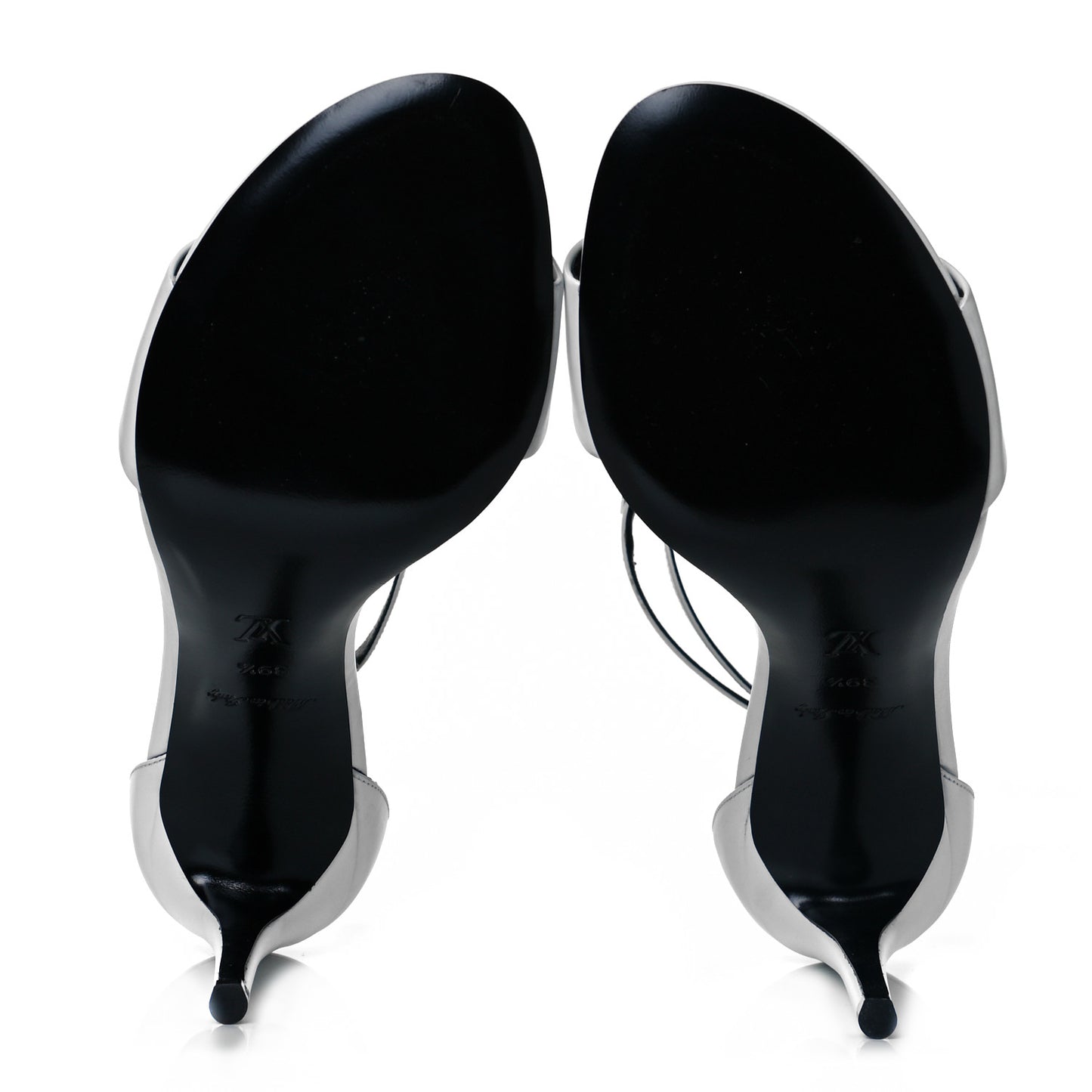 Calfskin Call Back Sandals 39.5 White
