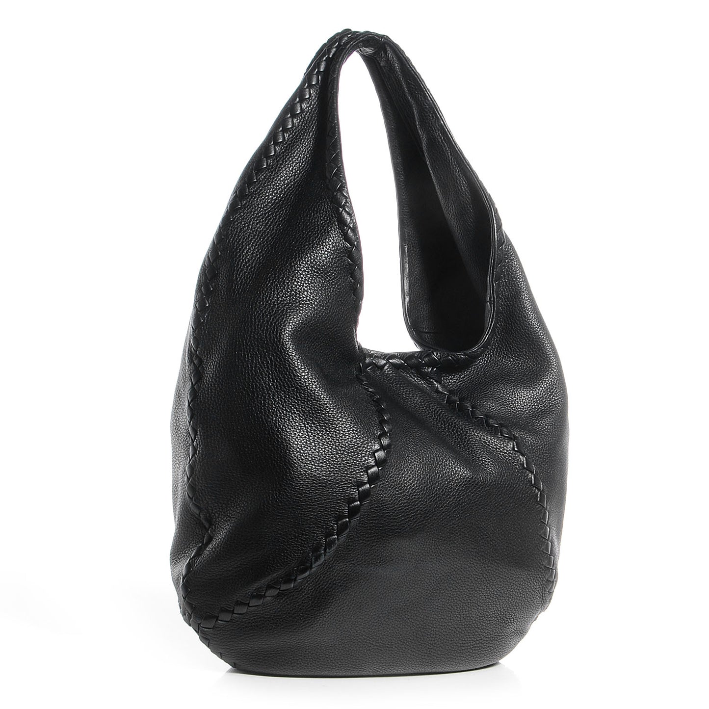 Cervo Deerskin Large Hobo Nero Black