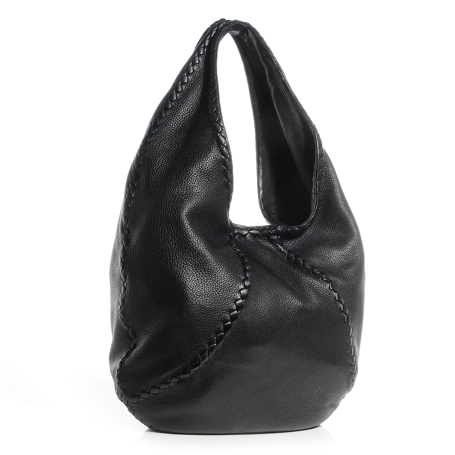 Bottega Veneta Cervo Deerskin Large Hobo Nero Black 3 of 8