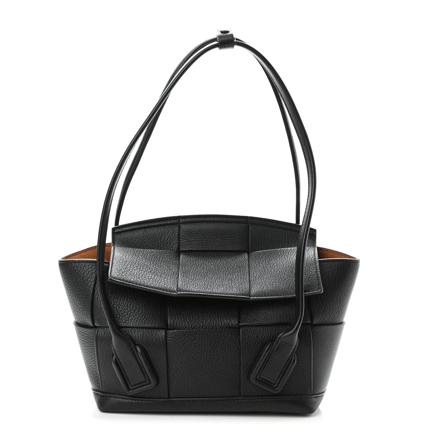 Bottega Veneta Grained Calfskin Maxi Intrecciato Small Arco Black 1 of 8