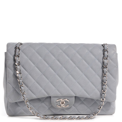 Chanel Iridescent Caviar Maxi Double Flap Grey 1 of 9