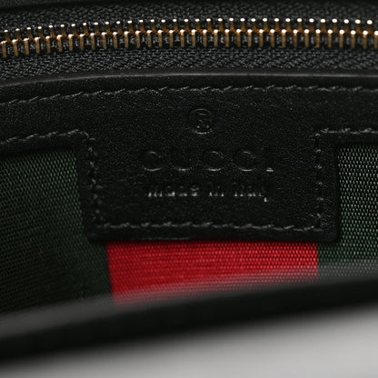 Gucci GG Emblem Monogram Wallet With Strap Beige Ebony Black 6 of 11
