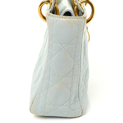 Christian Dior Lambskin Cannage Mini Lady Dior Light Blue 19 of 29