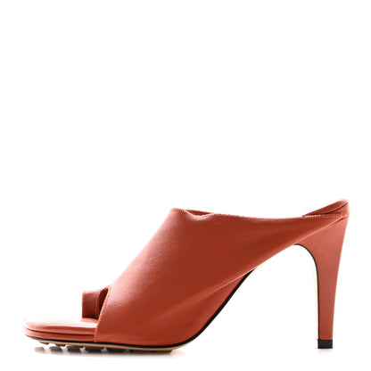 Bottega Veneta Nappa Square Toe Slip-On Mule Sandals 36 Red 1 of 9