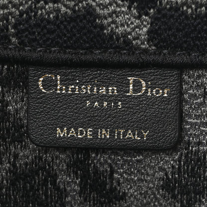 Christian Dior Canvas Mizza Embroidered Large Leopard Book Tote Grey 6 of 11