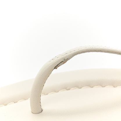 Gucci Calfskin Double G Thong Flat Sandals 40 White 8 of 10