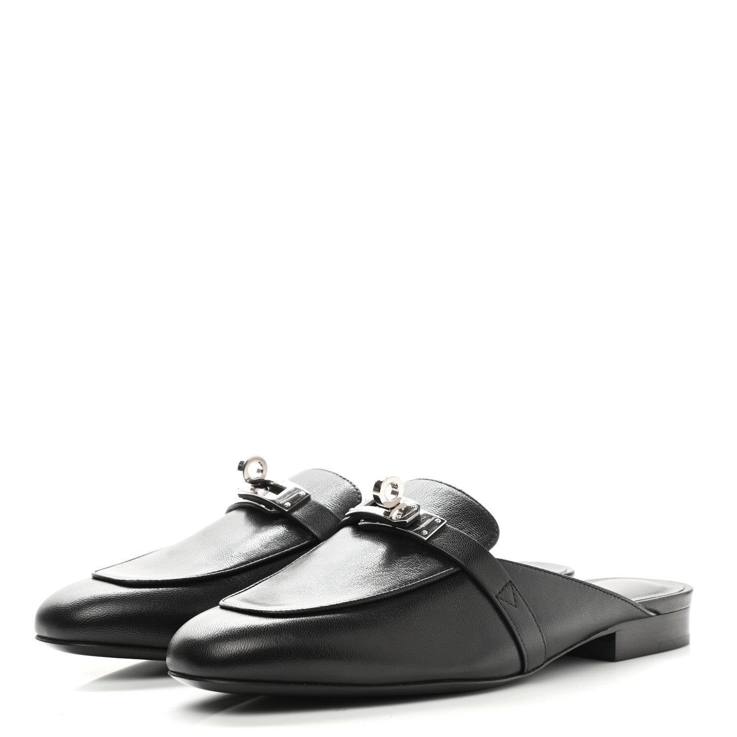 Hermes Goatskin Oz Mules 35 Black 3 of 9