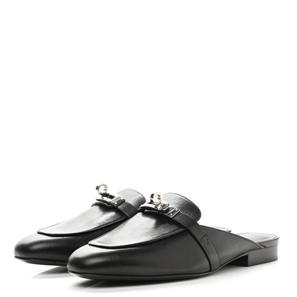 Hermes Goatskin Oz Mules 35 Black 3 of 9